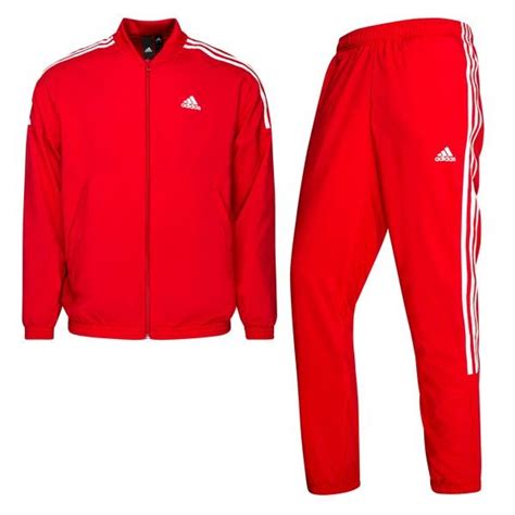 adidas anzug rot weiß herren|adidas trainersanzüge herren.